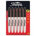 Sharpe Mfg Co Sharpie 33666PP Super Permanent Markers  Fine Point  Black  6-Pack 33666PP